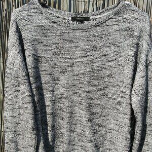Forever 21 Sweater with Crocheted Lace Overlay - M